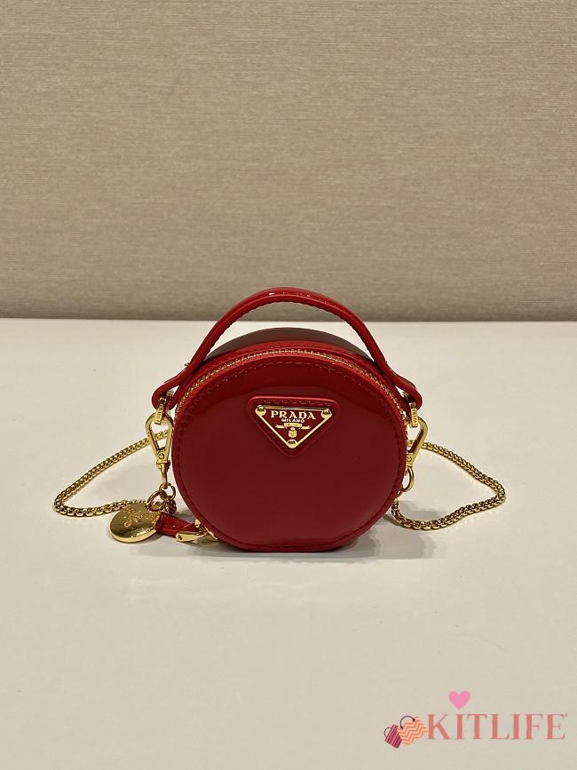 Kiltife Prada Patent leather mini pouch red bag - 8x7.2x3.5cm USD 360.00  - 1