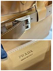 kitlife Prada Buckle Large Leather Handbag With Belt brown - 37x27x14cm - 6