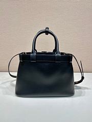 kitlife Prada Buckle Large Leather Handbag With Belt black - 37x27x14cm - 5
