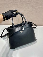 kitlife Prada Buckle Large Leather Handbag With Belt black - 37x27x14cm - 2