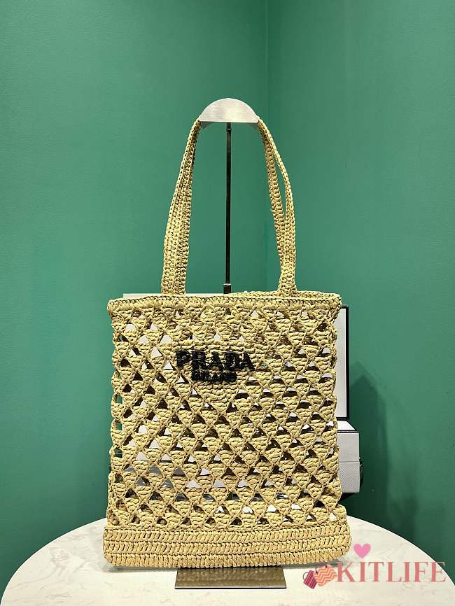 kitlife Prada crochet brown bag - 30x29.5cm - 1