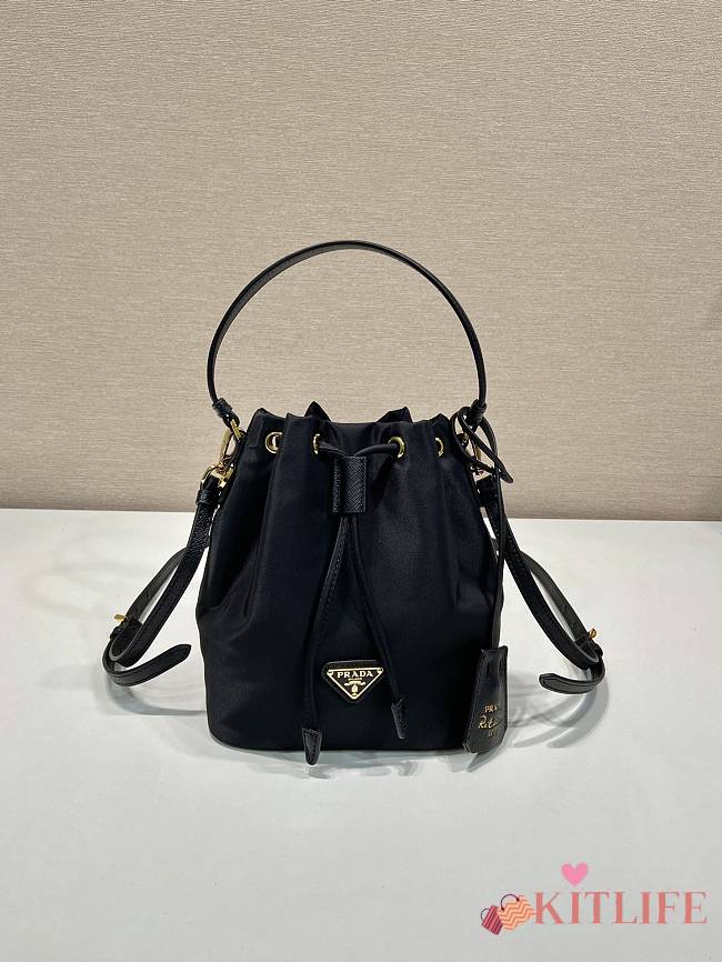 Kitlife Prada Duet Re-Nylon Bucket Bag black - 15.5x19.5x10 cm - 1