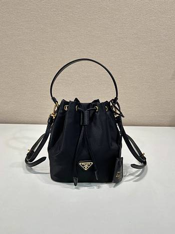 Kitlife Prada Duet Re-Nylon Bucket Bag black - 15.5x19.5x10 cm