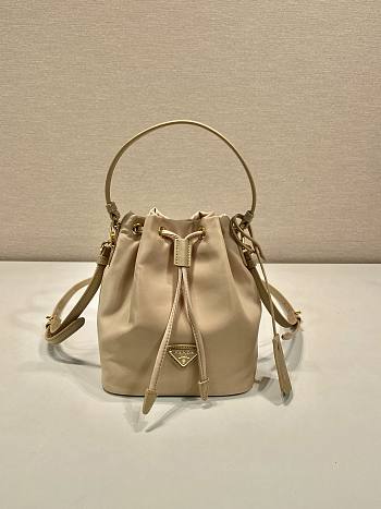 Kitlife Prada Duet Re-Nylon Bucket Bag beige - 15.5x19.5x10 cm