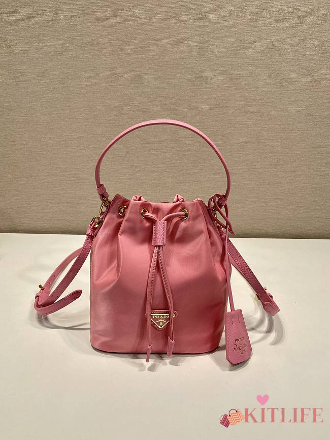 Kitlife Prada Duet Re-Nylon Bucket Bag Pink - 15.5x19.5x10 cm - 1