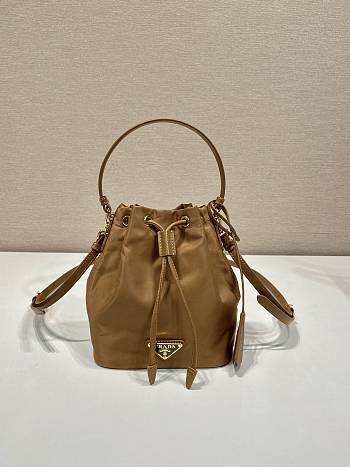 Kitlife Prada Duet Re-Nylon Bucket Bag Brown - 15.5x19.5x10 cm