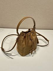 Kitlife Prada Duet Re-Nylon Bucket Bag Brown - 15.5x19.5x10 cm - 5