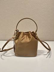 Kitlife Prada Duet Re-Nylon Bucket Bag Brown - 15.5x19.5x10 cm - 4