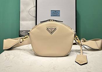 kitlife PRADA Women's Leather Mini Shoulder Bag In Beige