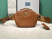 kitlife PRADA Women's Leather Mini Shoulder Bag In Brown - 18x15x8cm - 1