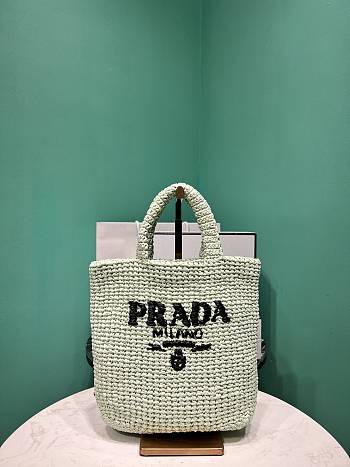 Kitlife PRADA Small Crochet Tote Bag blue - 24x24x8 cm