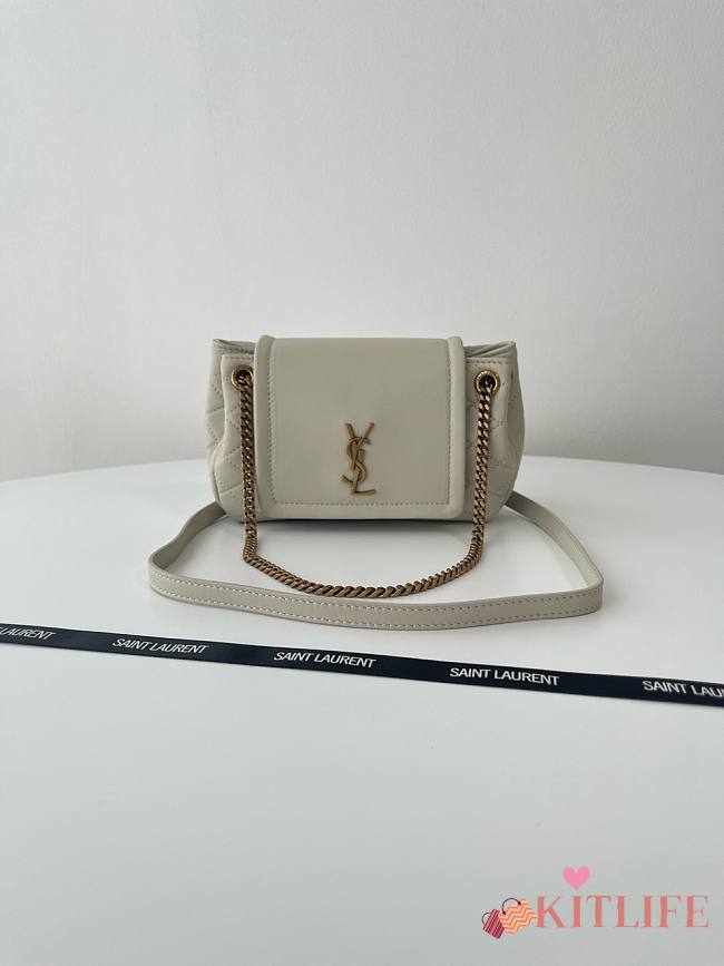 kitlife Saint Laurent Mini Nolita Crossbody Bag White - 18x13x6cm - 1