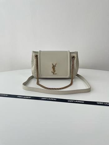 kitlife Saint Laurent Mini Nolita Crossbody Bag White - 18x13x6cm