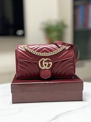 kitlife Gucci Marmont shoulder bag wine - 26x15x7 cm - 1