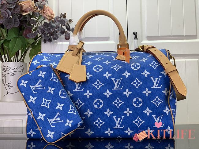 kitlife Louis Vuitton Keepall Bandoulière 40 Blue bag - 40 x 26 x23 cm - 1