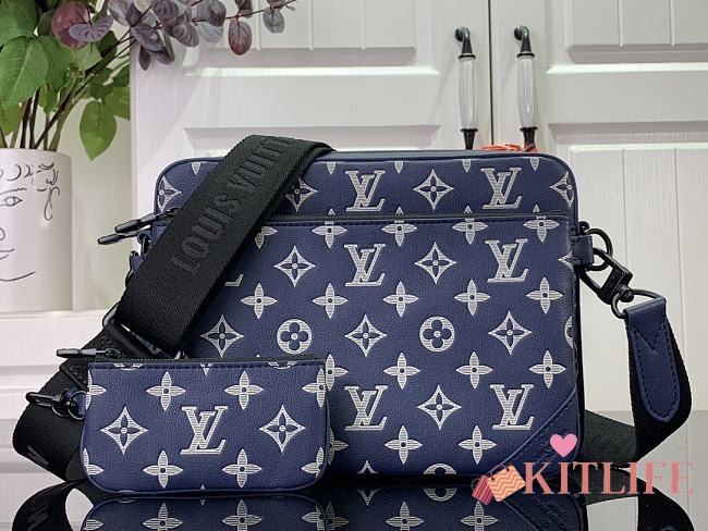 kitlife Louis Vuitton Trio Messenger Navy Blue bag - 25 x 18.5 x 7 cm - 1
