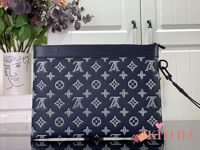 Kitlife Louis Vuitton Pochette To-Go Monogram Shadow Navy Blue bag - 30 x 21.5 x 1 cm - 1