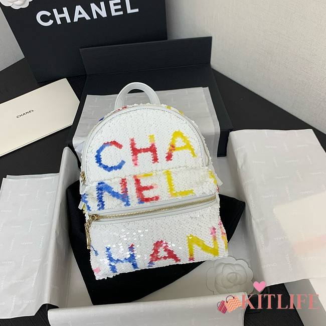 Kitlife Chanel backpack white 2024 - 25x21x15 cm - 1