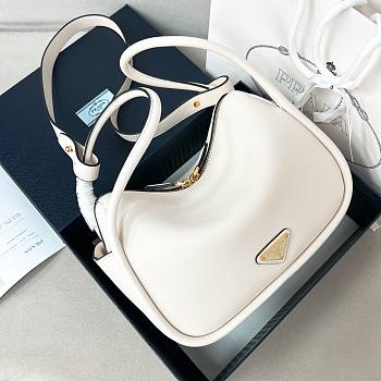 Kitlife Prada softGrain handback white - 25x18x10.5cm