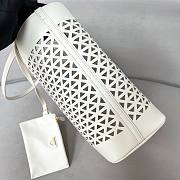 Kitlife Prada Panier leather large-bag with cut-out motif White - 32x29x13cm - 4