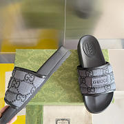 kitlife Gucci Men's Gray GG Slide Sandal - 6