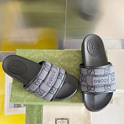 kitlife Gucci Men's Gray GG Slide Sandal - 4