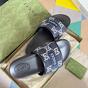 kitlife Gucci Men's blue GG Slide Sandal - 1