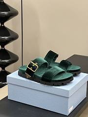 Kitlife Prada Velvet slides Laurel Green - 5