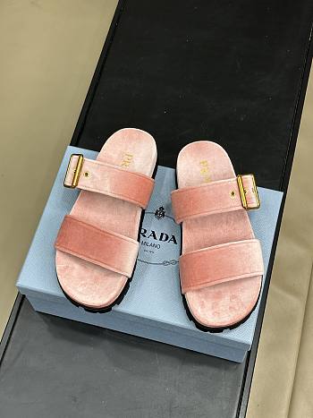 Kitlife Prada Velvet slides Pink