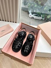 kitlife MiuMiu EVA platform cage sandals black - 1