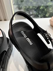 kitlife MiuMiu EVA platform cage sandals black - 6