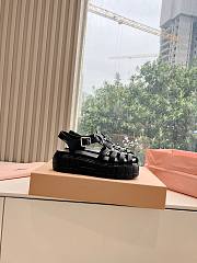 kitlife MiuMiu EVA platform cage sandals black - 5