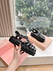 kitlife MiuMiu EVA platform cage sandals black - 3