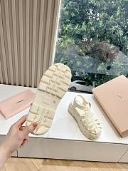 kitlife MiuMiu EVA platform cage sandals white - 4