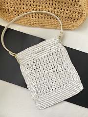 kitlife MIU MIU Small crochet crossbody bag white 18x22 cm - 3