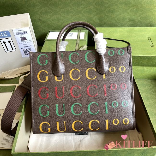 kitlife Gucci 100 large tote bag - 31x26.5x14cm - 1