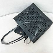 Kitlife Prada Panier leather large-bag with cut-out motif Black - 32x29x13cm - 3