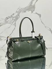 Kitlife Prada Women's Black Large Leather Top-handle Bag green - 38x30x12cm - 4