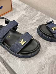 kitlife Lousi Vuitton Sunset Flat Comfort Sandal Dark Blue denim - 1ACPGN - 6