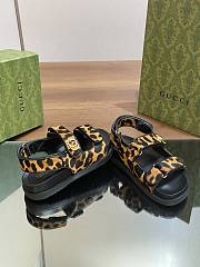 kitlife Gucci sandal Animal-inspired Brown and black - 2