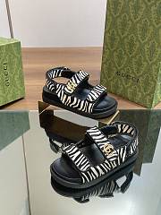 kitlife Gucci sandal Animal-inspired Black and white - 3