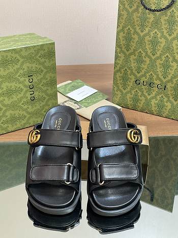 Kiltife Gucci Double G sandals summer spirit black