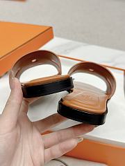 kitlife Hermes Sandal oran Brown  - 4