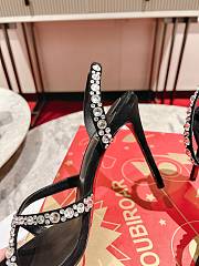 kitlife CHRISTIAN LOUBOUTIN Emilie 100mm crystal-embellished suede slingback sandals black - 2