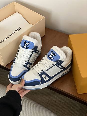 Kitlife LOUIS VUITTON X Virgil Trainer Blue Rare Exclusive Denim sneaker