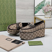 Kitlife Gucci Brown Horsebit Platform Loafers  - 2
