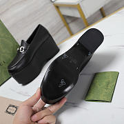 Kitlife Gucci Black Horsebit Platform Loafers - 4