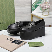Kitlife Gucci Black Horsebit Platform Loafers - 2