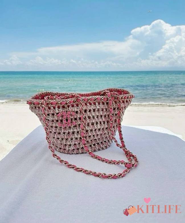 kitlife Chanel beach bag pink - 20x36x12cm - 1