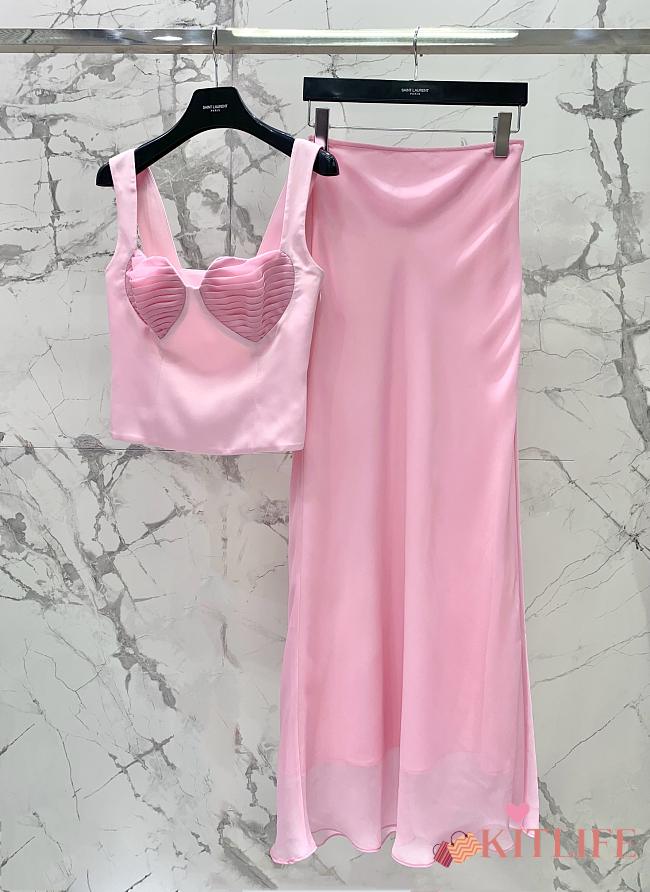 kitlife YSL ONE SET suit pink soft satin  - 1